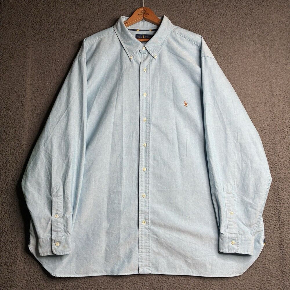 Polo Ralph Lauren Shirt Men 3XB Oxford Flesh Pony Button Down 3X Big & Tall